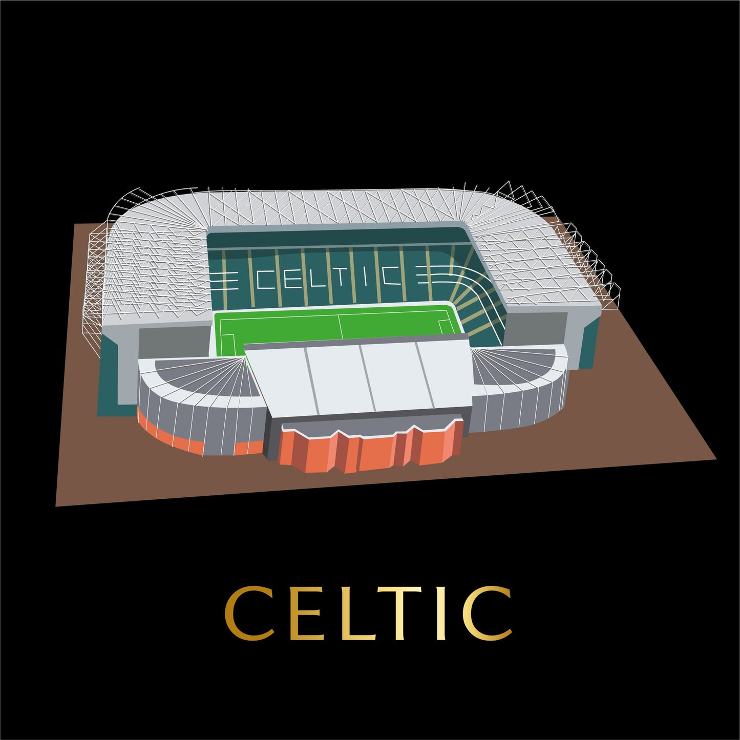 Carte à gratter du stade de football d'Écosse