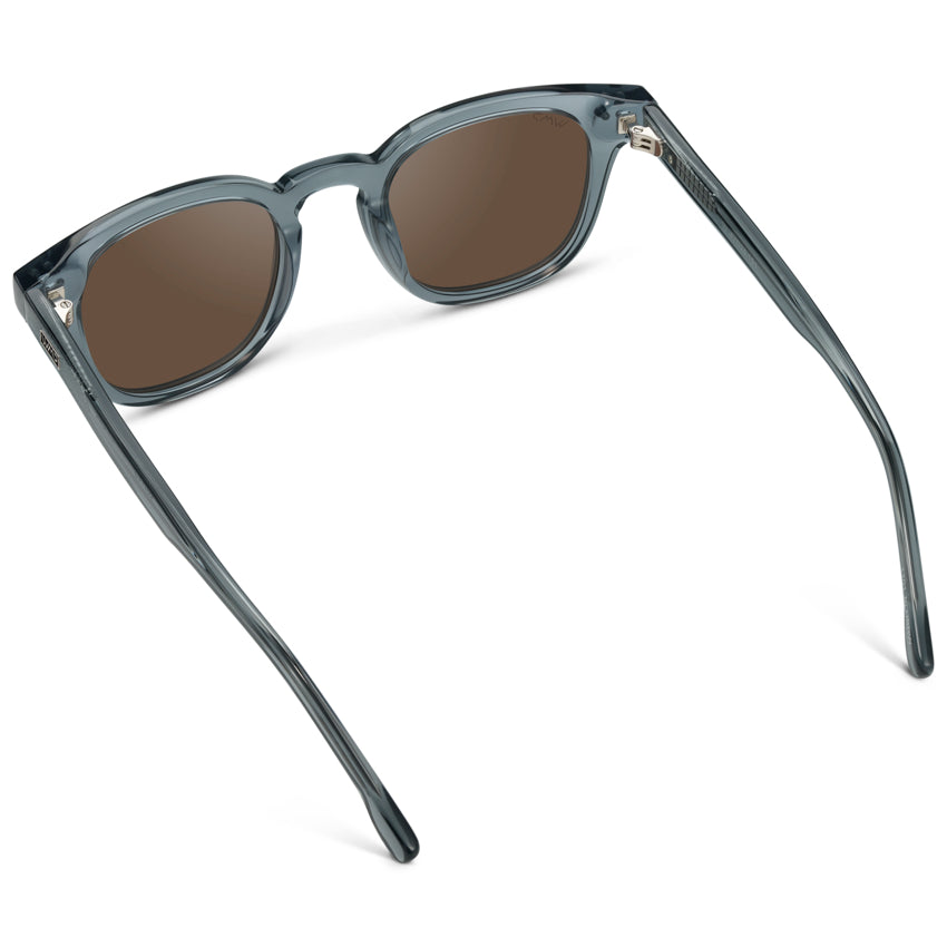 CLARK Mid-Century Polarized Men's Sunglasses in Crystal Stone Blue by WMP Eyewear UK