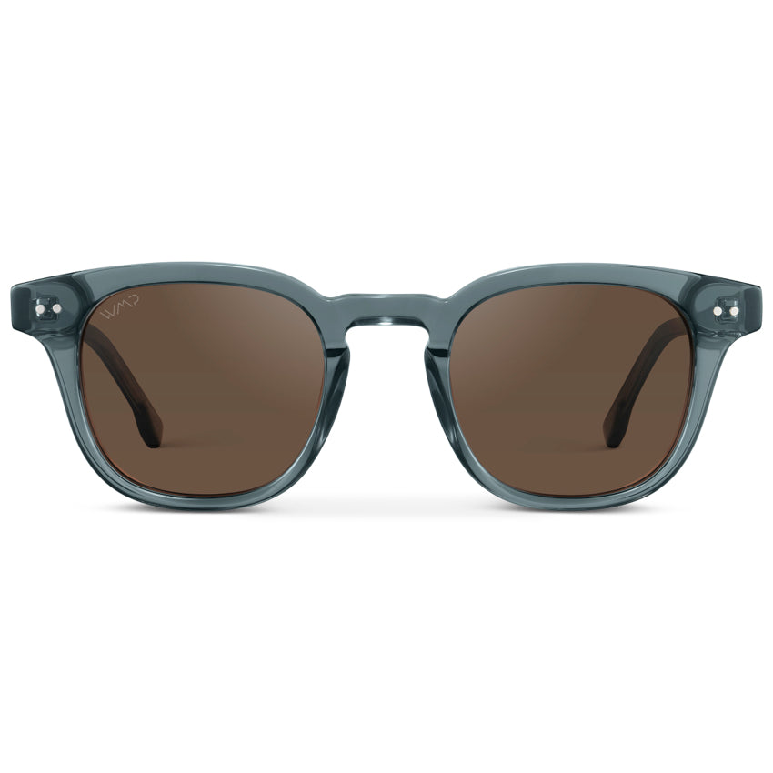 CLARK Mid-Century Polarized Men's Sunglasses in Crystal Stone Blue by WMP Eyewear UK