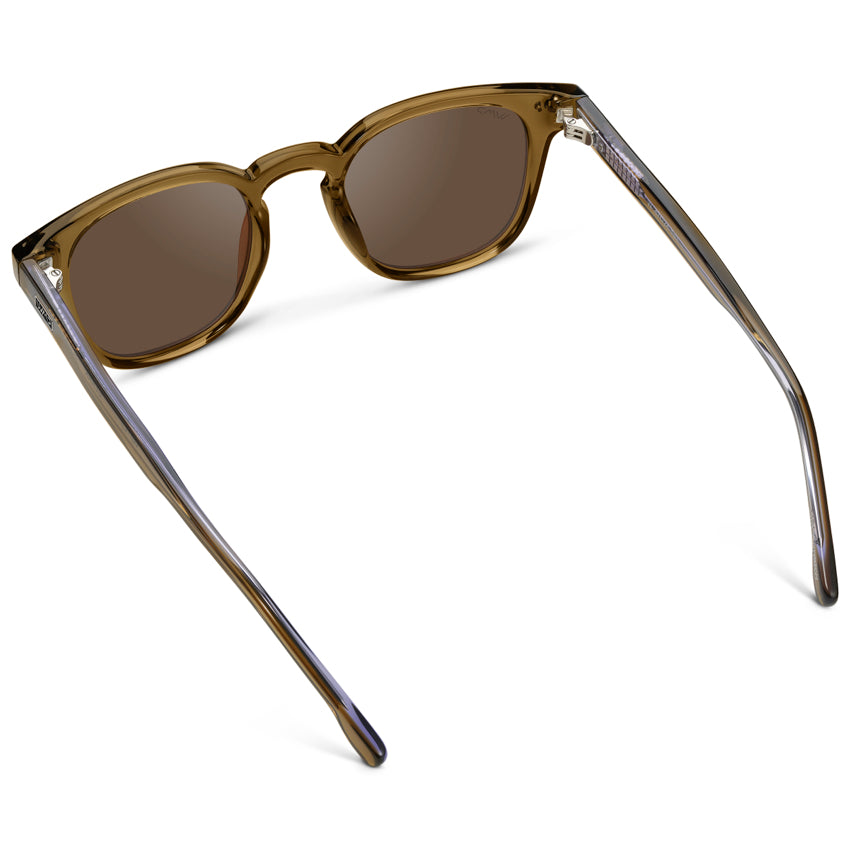 CLARK Mid-Century Polarized Men's Sunglasses in Crystal Verde by WMP Eyewear