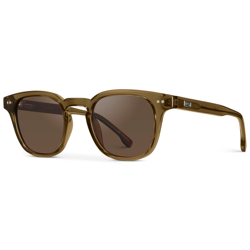 CLARK Mid-Century Polarized Men's Sunglasses in Crystal Verde by WMP Eyewear