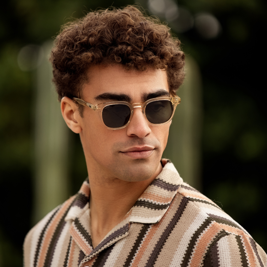 CLARK Mid-Century Polarized Men's Sunglasses in Crystal Champagne by WMP Eyewear UK