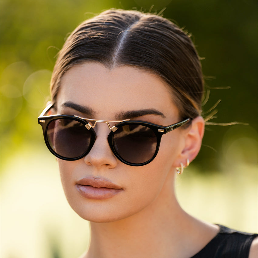 SKYLER Double Bridge Women's Sunglasses in Black by WMP Eyewear