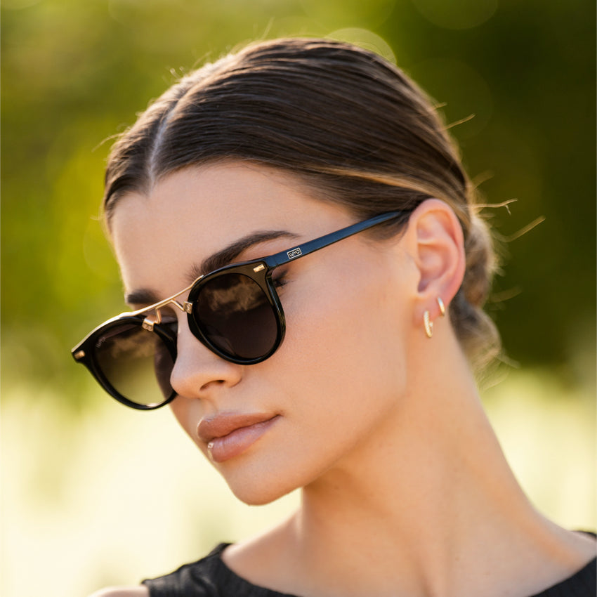 SKYLER Double Bridge Women's Sunglasses in Black by WMP Eyewear