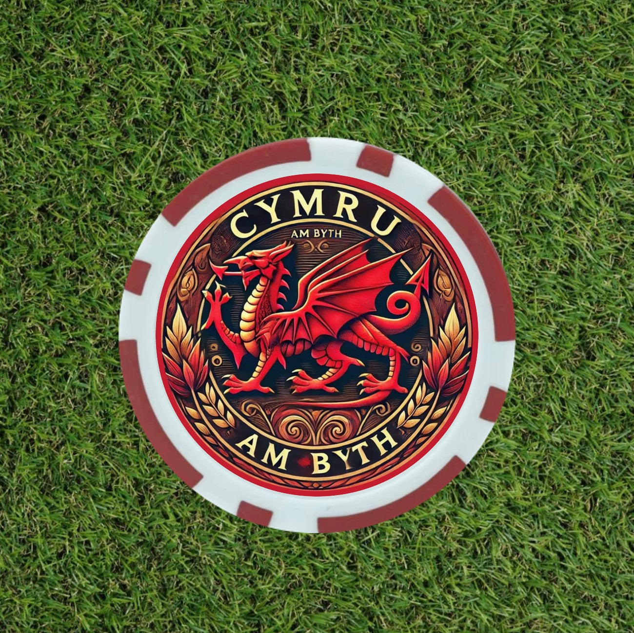 Welsh Dragon Poker Chip – Red Collector’s Casino Token