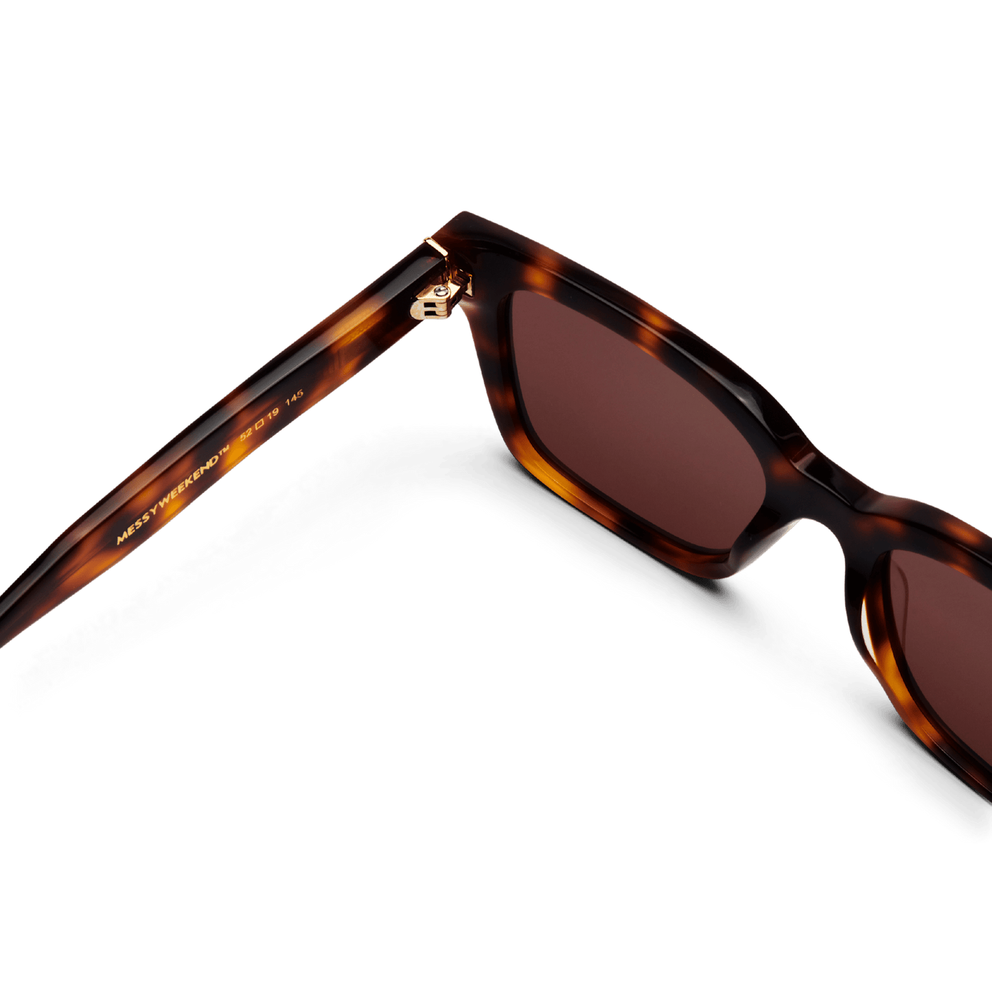 DEAN Rectangular Brown Tortoise Sunglasses by Messy Weekend