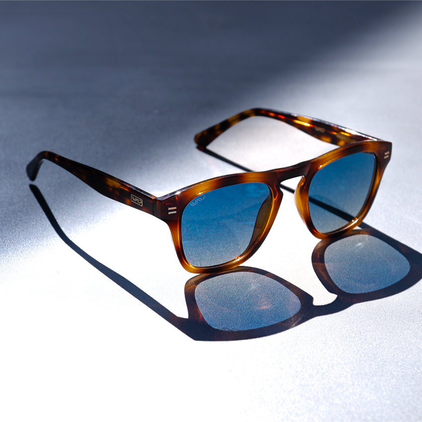 DASH Modern Unisex Sunglasses in Brown Tortoise by WMP Eyewear