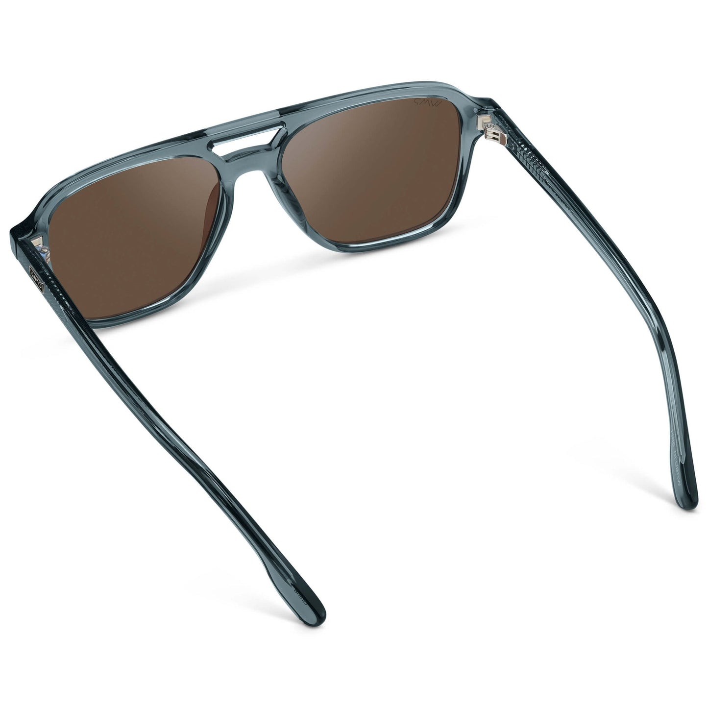 DEAN Polarised Oversized Aviator Sunglasses in Crystal Stone Blue by WMP Eyewear