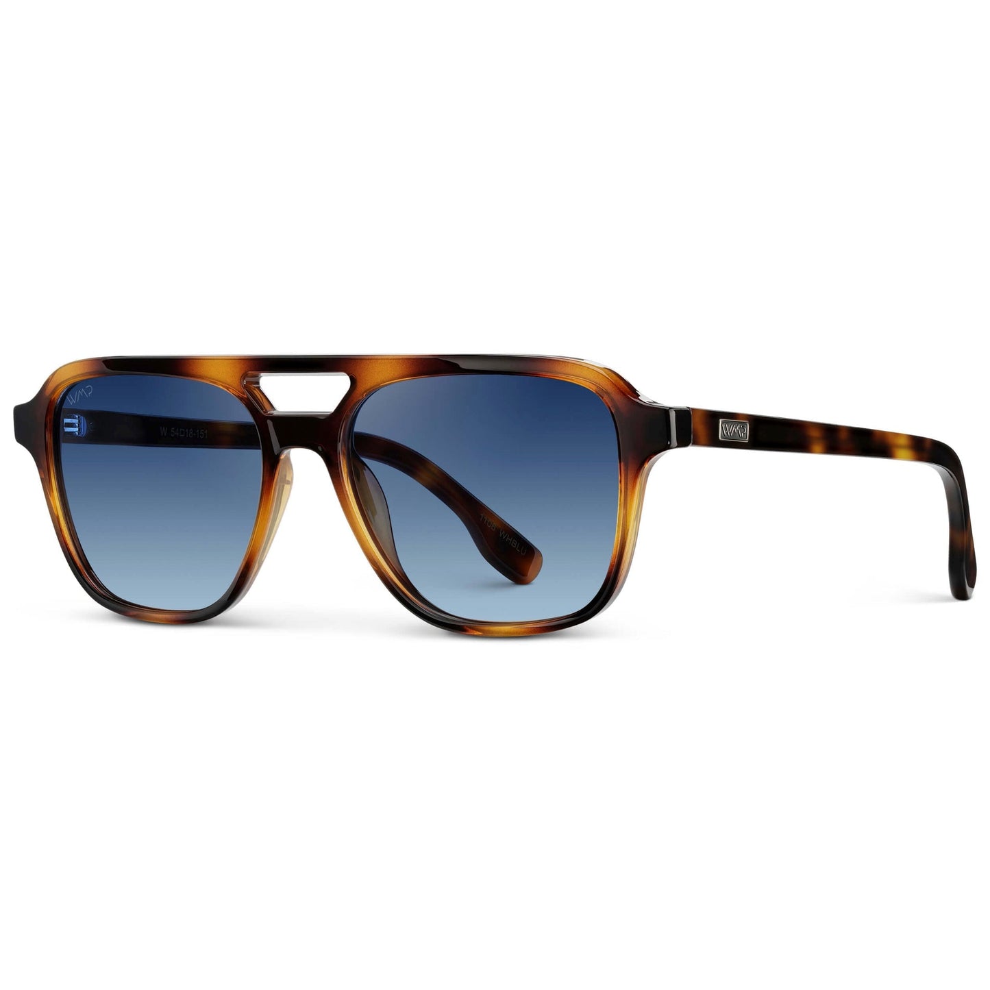 DEAN Polarised Oversized Aviator Sunglasses in Whiskey Brown Tort by WMP Eyewear