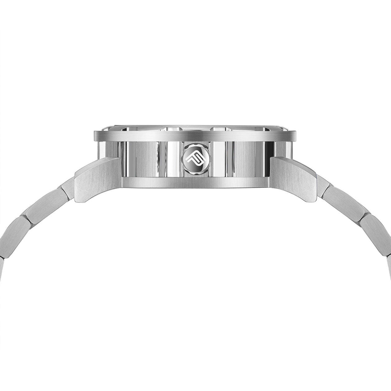 PUNCH Mens Watch, Silver & White Skeleton Automatic Watch - White Rubber Strap