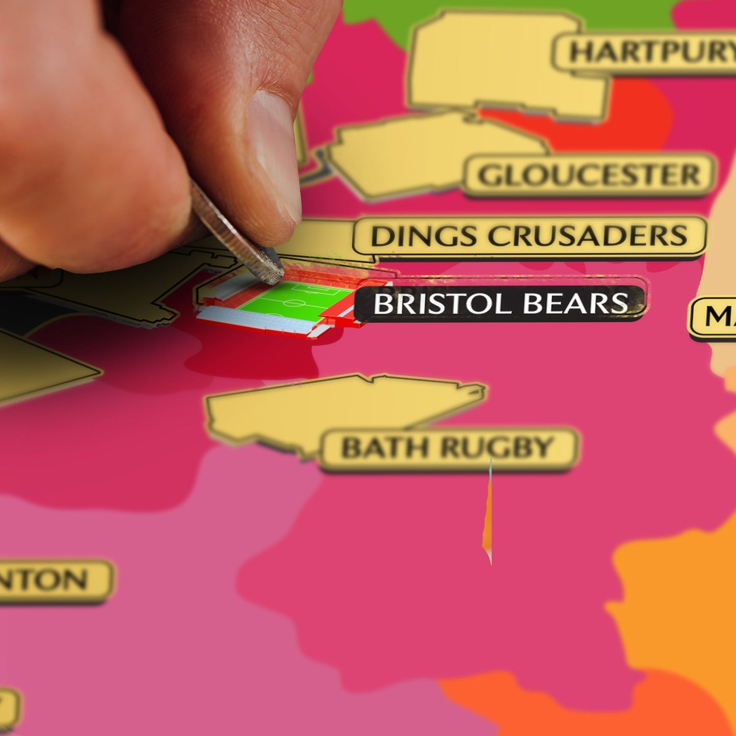 Carte de l'Union anglaise de rugby