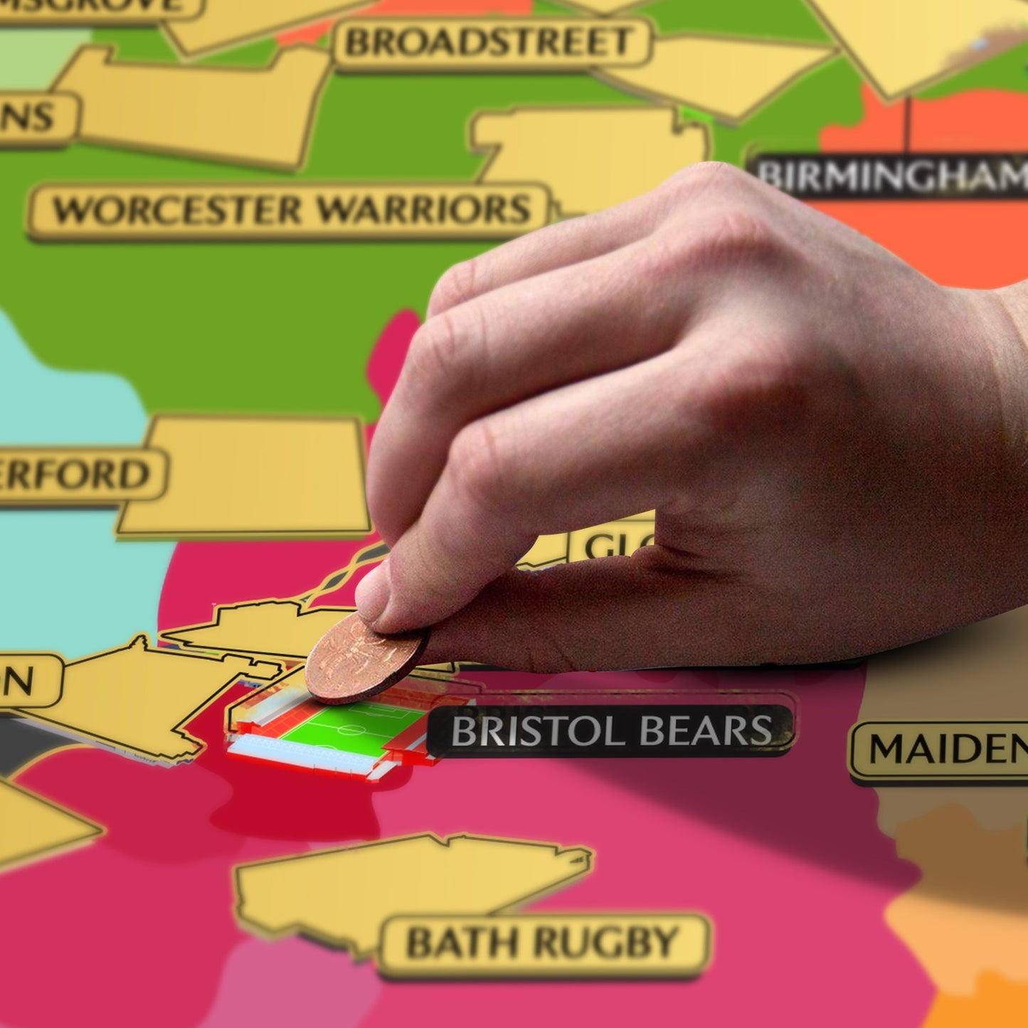 Carte de l'Union anglaise de rugby