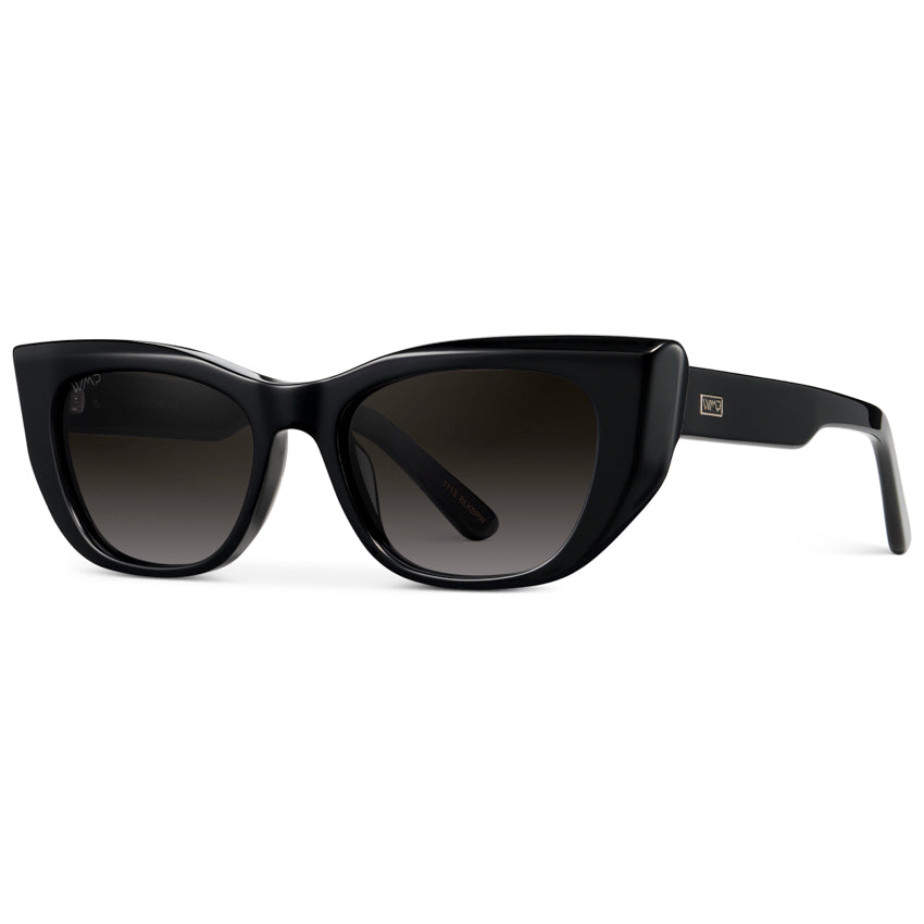 EVELYN Women's Retro Cat-Eye Sunglasses in Black by WMP Eyewear