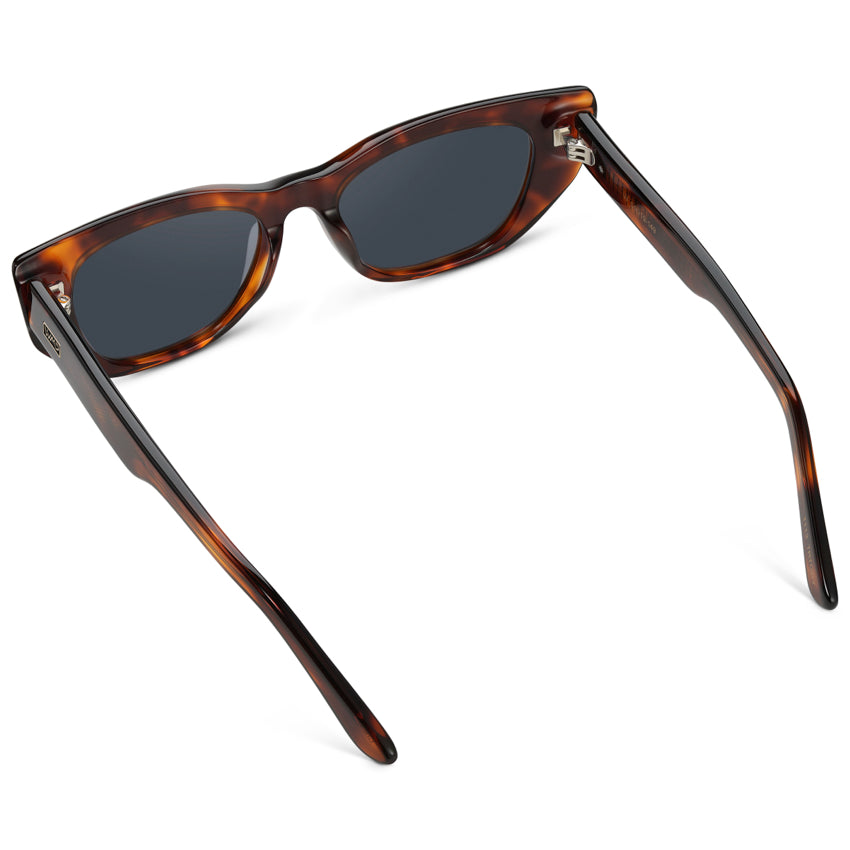EVELYN Women's Retro Cat-Eye Sunglasses in Ember Tortoise by WMP Eyewear