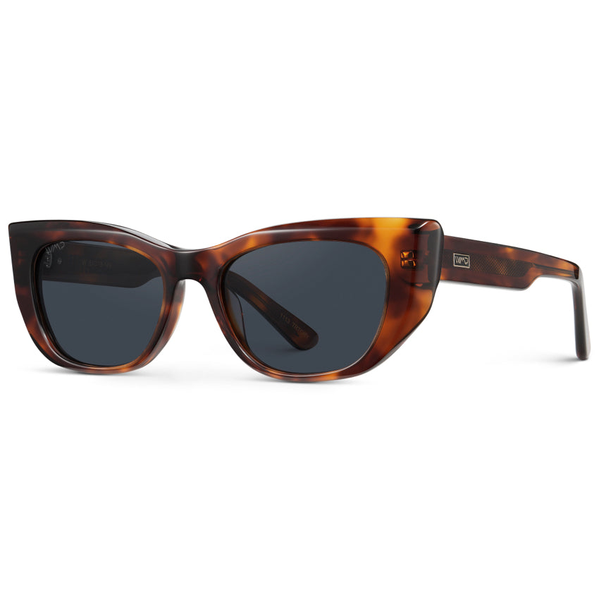 EVELYN Women's Retro Cat-Eye Sunglasses in Ember Tortoise by WMP Eyewear
