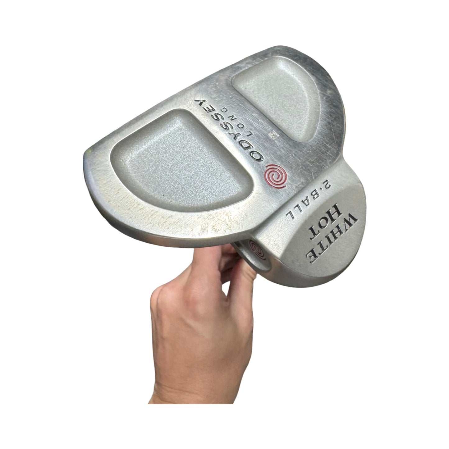 Odyssey 2 Ball White Hot Belly Putter 50 Inch With Head Cover Free Delivery - Very Long Shaft Rare
