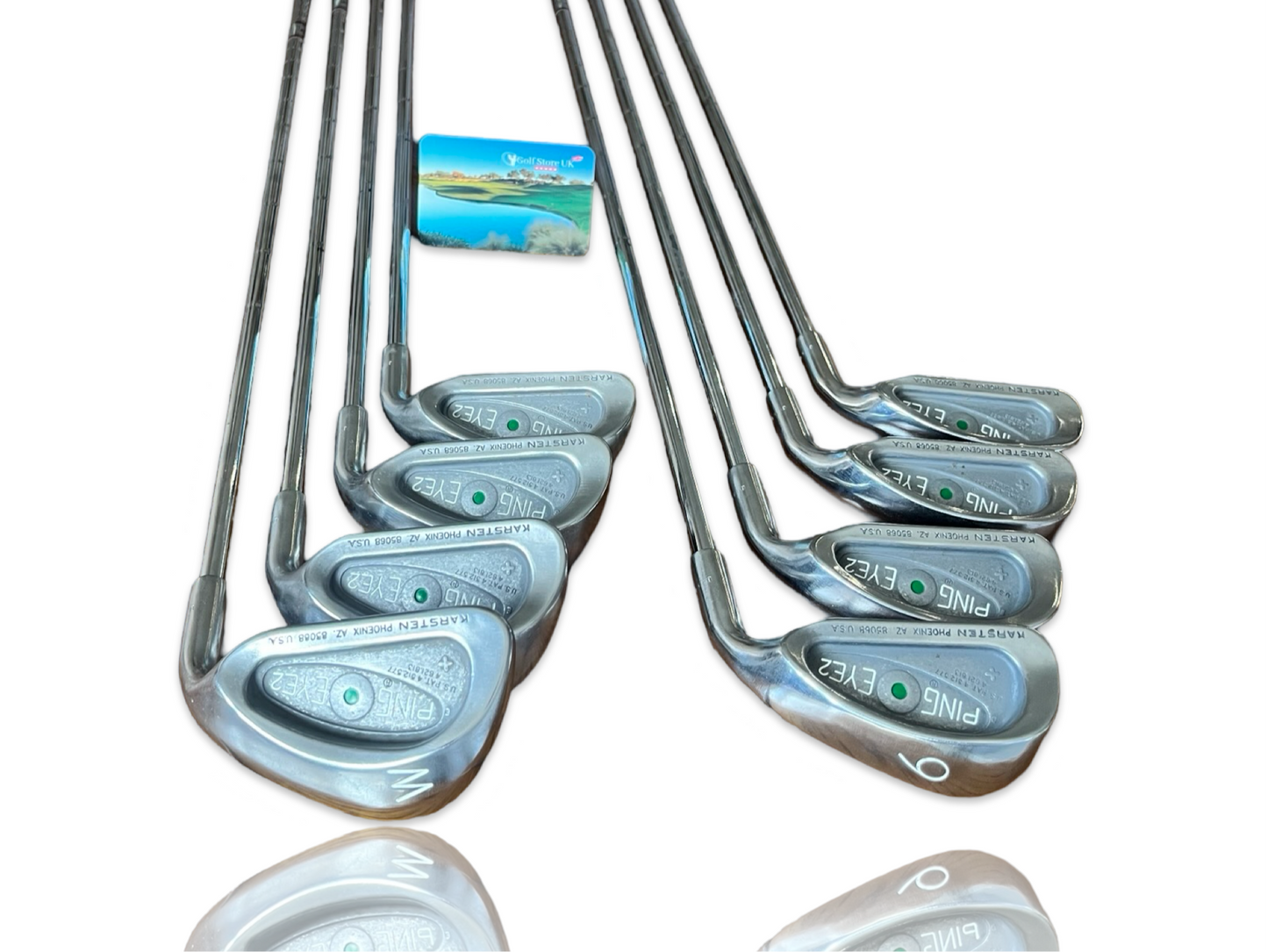 Ping Eye 2 Green Dot 3-PW Reg Flex Stunning Set New Grips