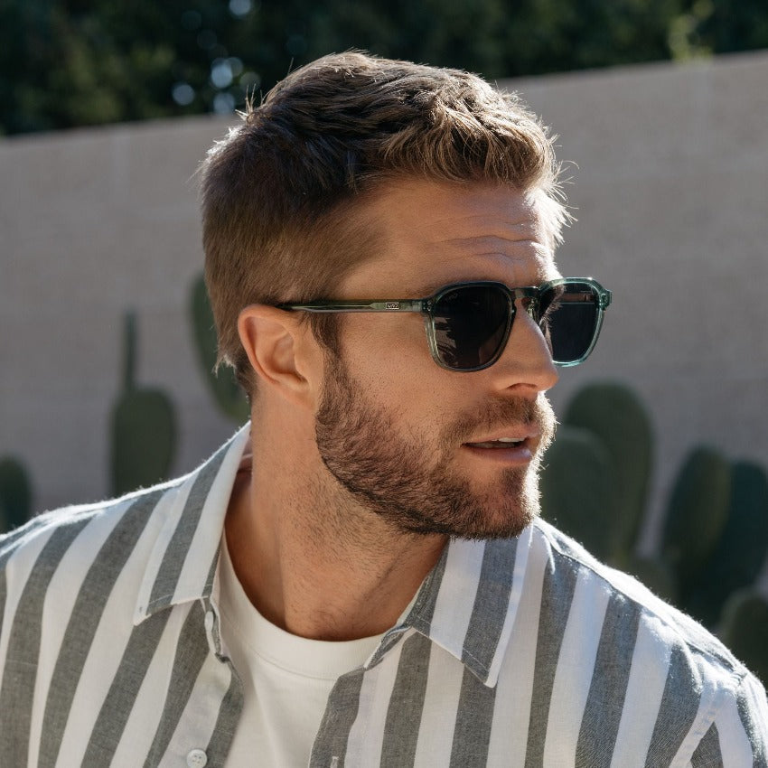 FRANCIS Men's Square Modern Retro Sunglasses in Emerald Green by WMP Eyewear