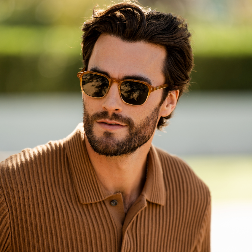 FRANCIS Men's Square Modern Retro Sunglasses in Sunset by WMP Eyewear