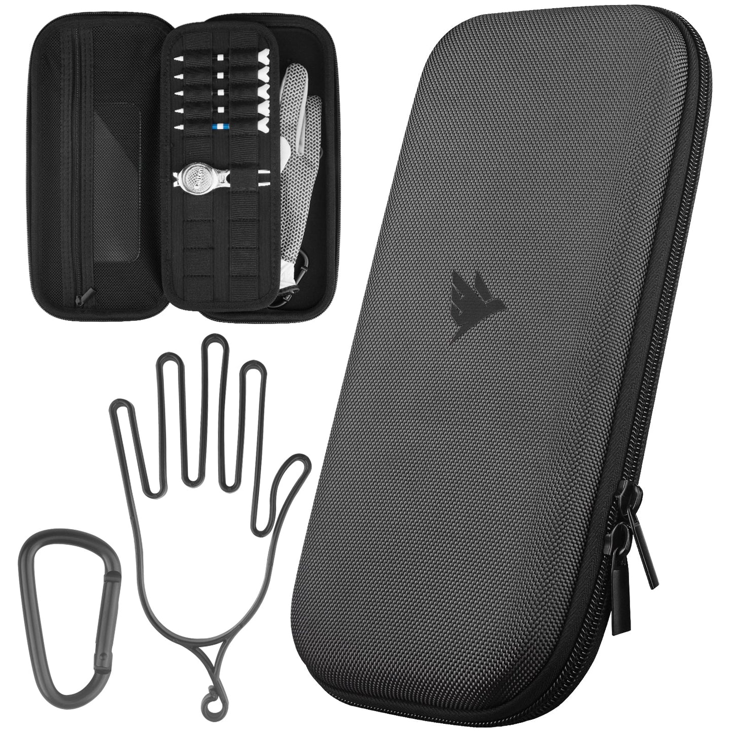 SWIFTEE Golf Glove Case Holder with Heavy-Duty Carabiner