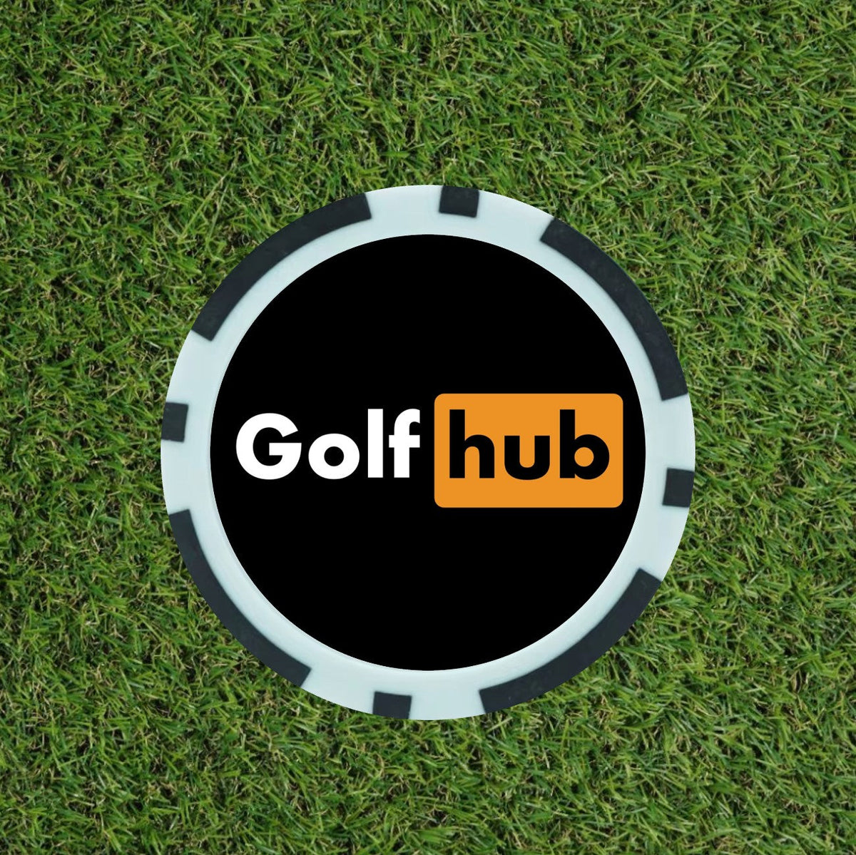 Golf Hub - Clay Poker Chip - Golf Ball Marker - Funny