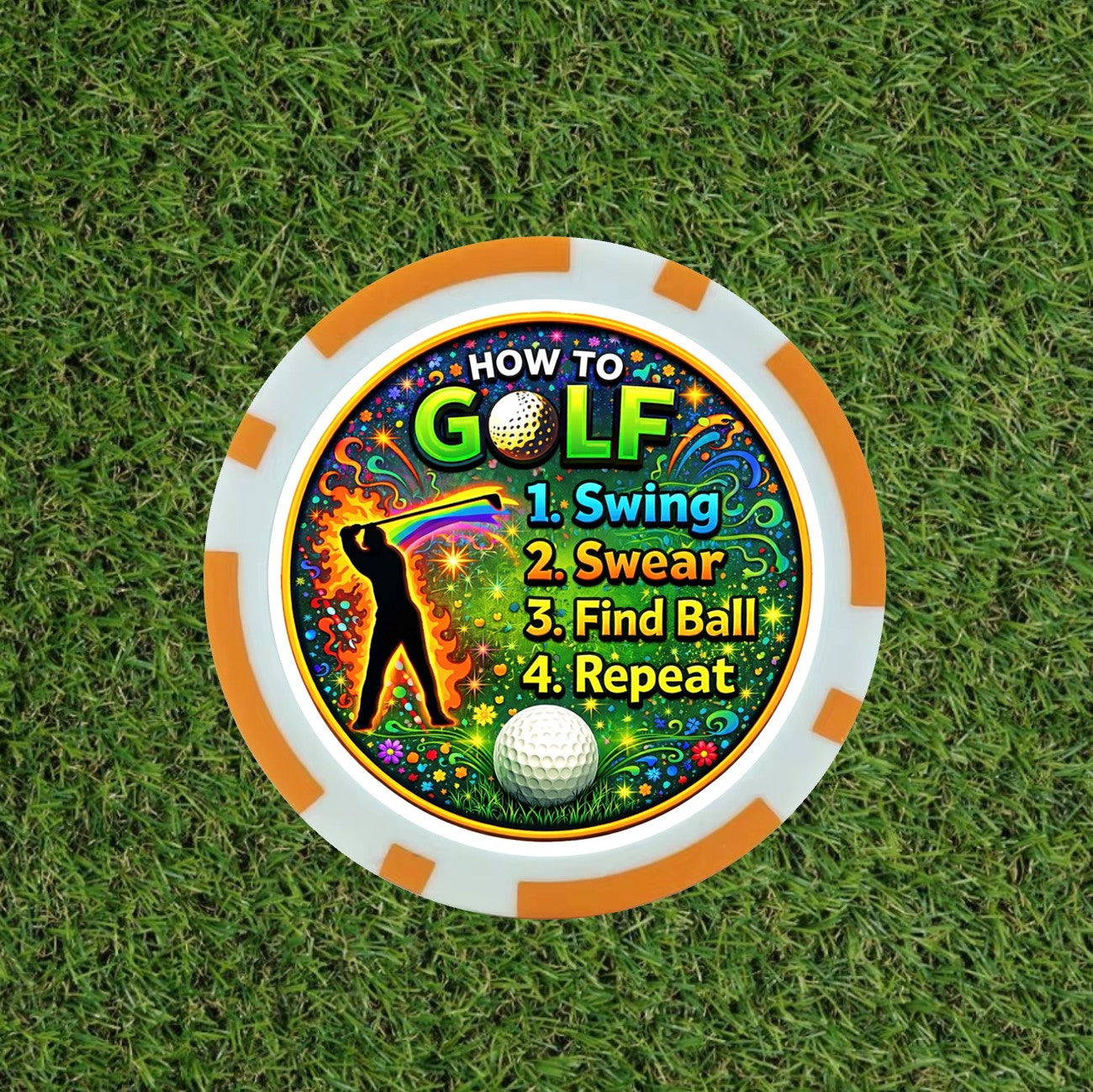 Funny Golf Poker Chip Ball Marker – Novelty Gift for Golfers