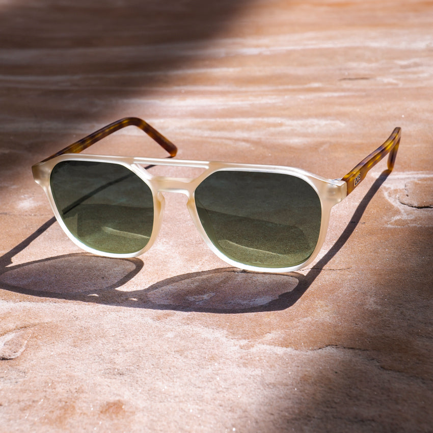 HUNTER Men's Double Bridge Aviator Sunglasses in Tortoise Champagne by WMP Eyewear