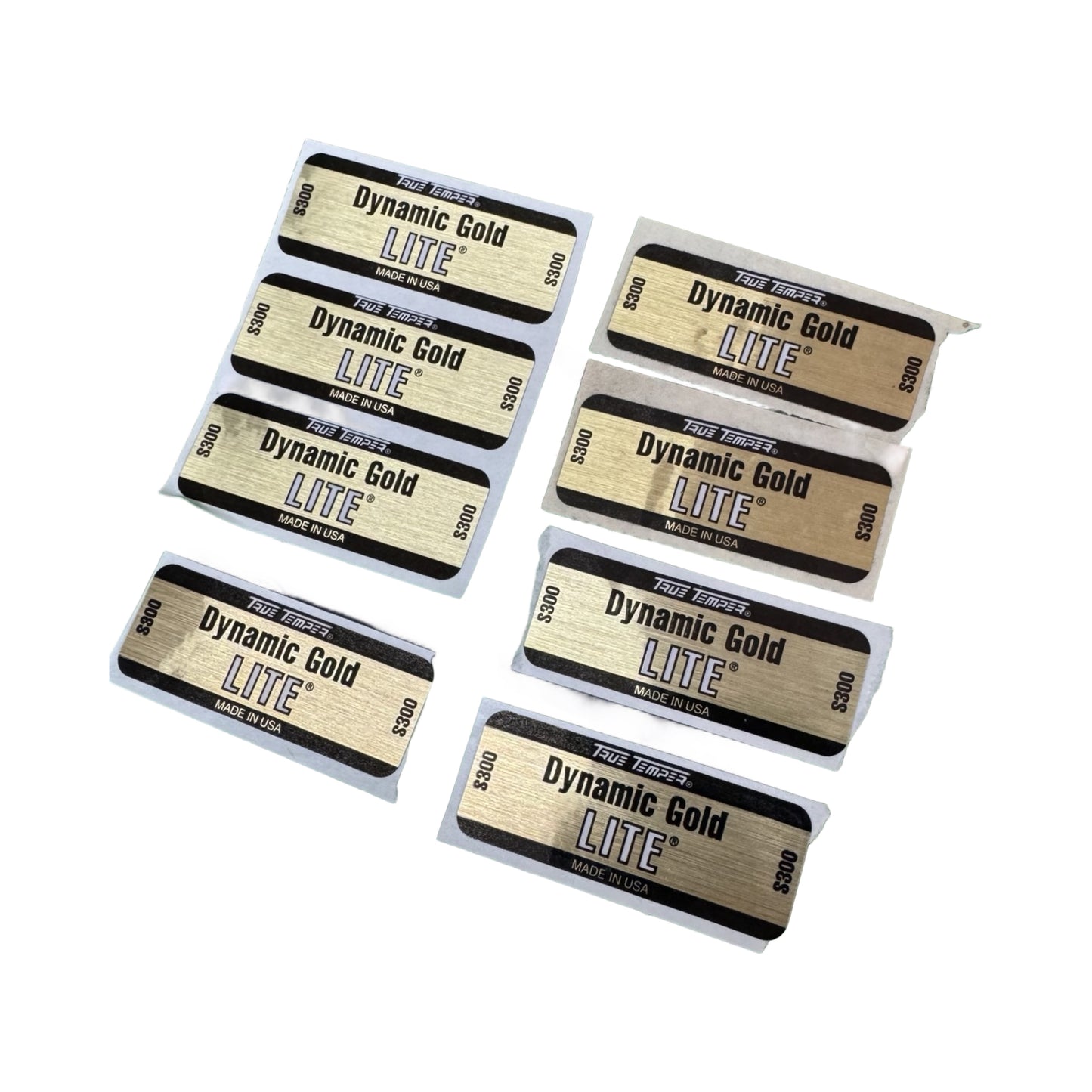 Étiquettes d'arbre Dynamic Gold Lite S300 (autocollants) x8 True Temper