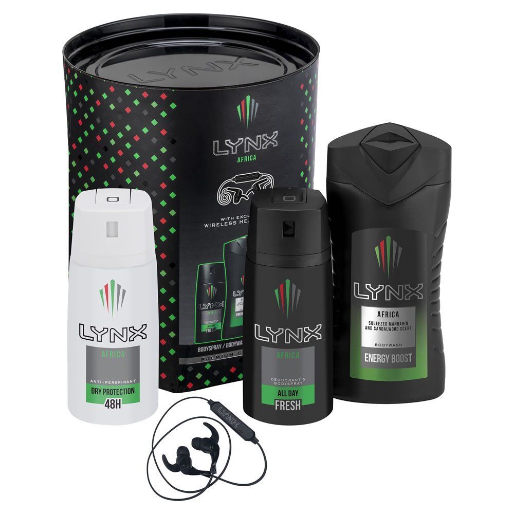 Lynx Africa Trio Gift Set With Wireless Headphones