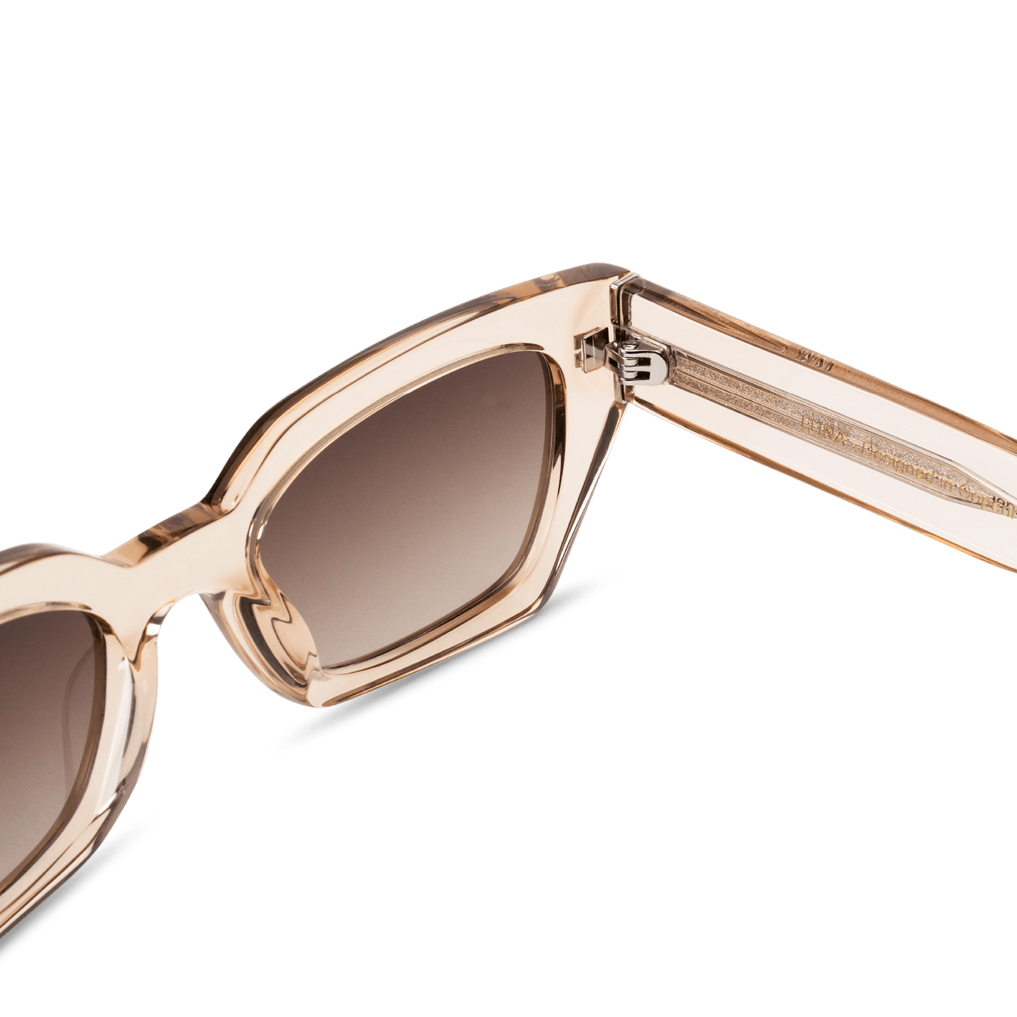 LUNA Bold Square Champagne Brown Sunglasses by Messy Weekend