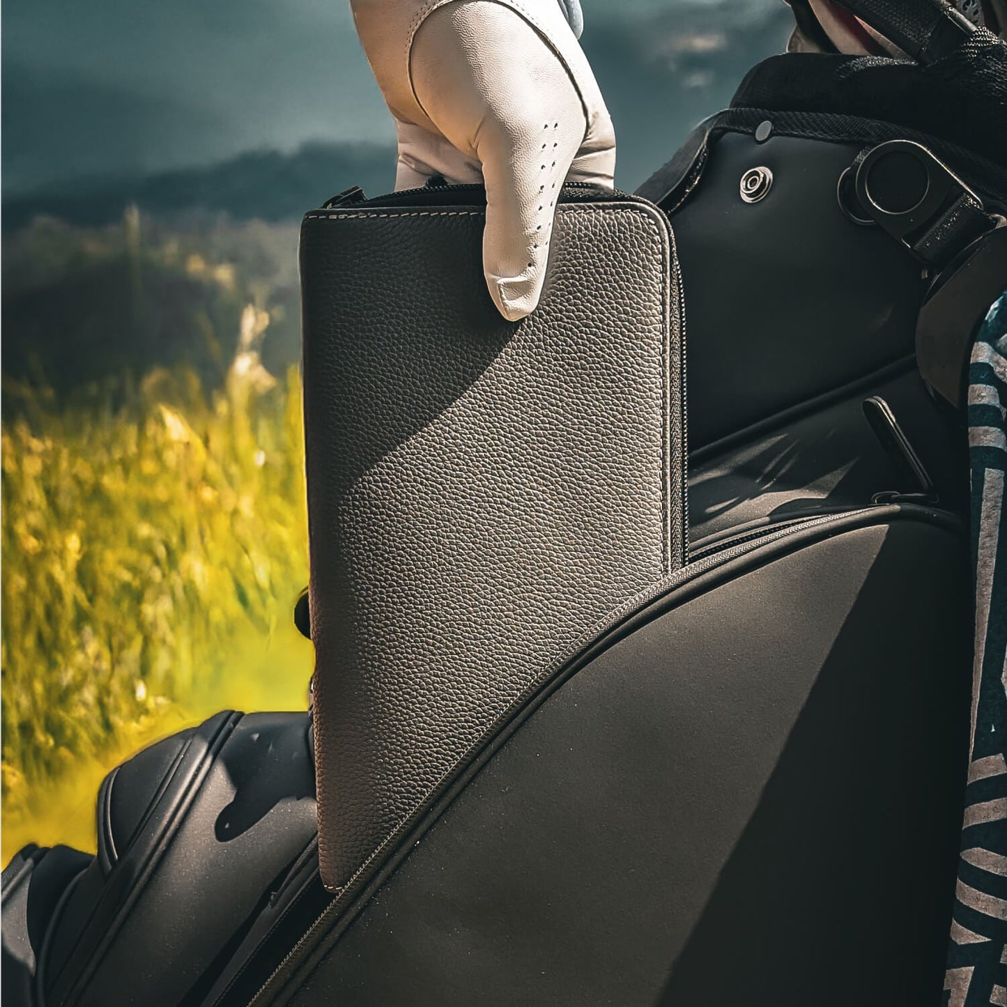 Leather golf glove case