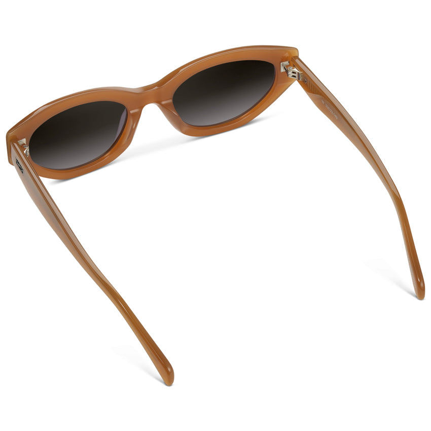 LORETTA Women's Cat-Eye Sunglasses Retro Thick Frame Toffee Brown by WMP Eyewear