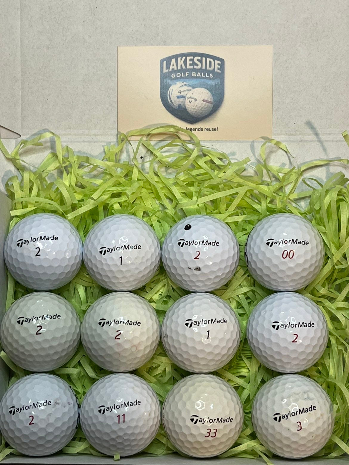 12 Taylormade Mix White Golf Balls + Free 24 Delivery