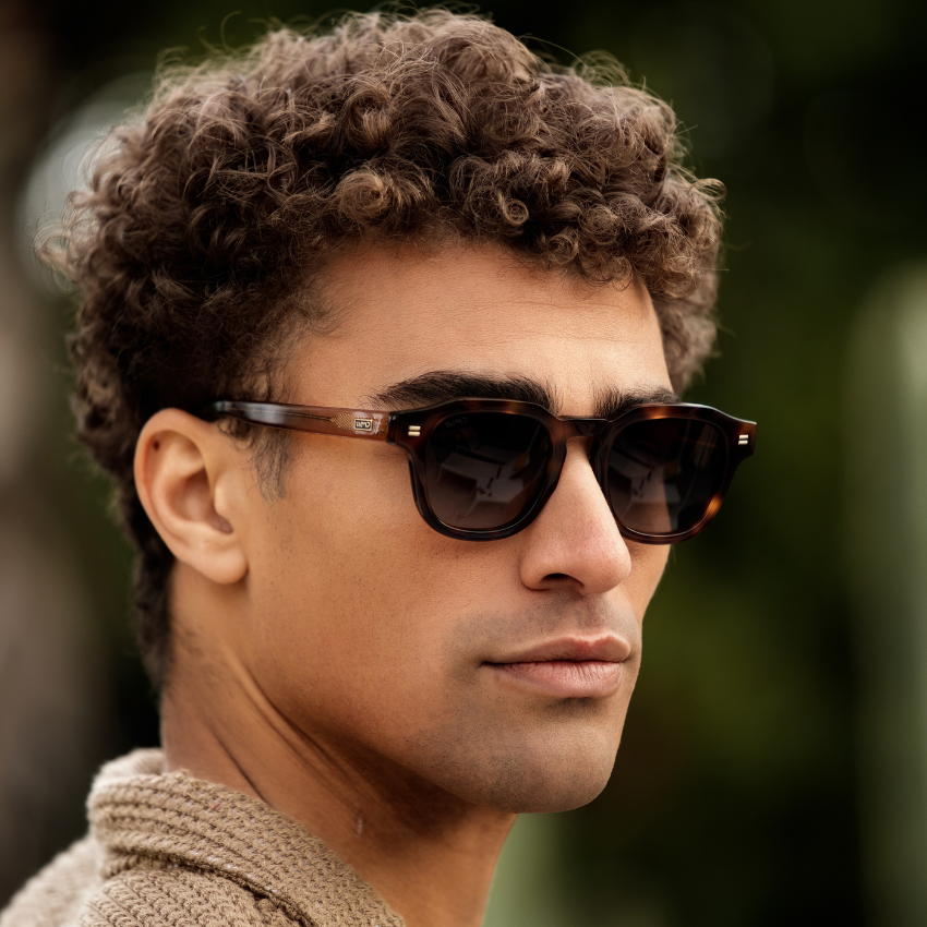 NELSON Retro Thick Framed Polarized Men's Sunglasses in Havana Tortoise by WMP Eyewear