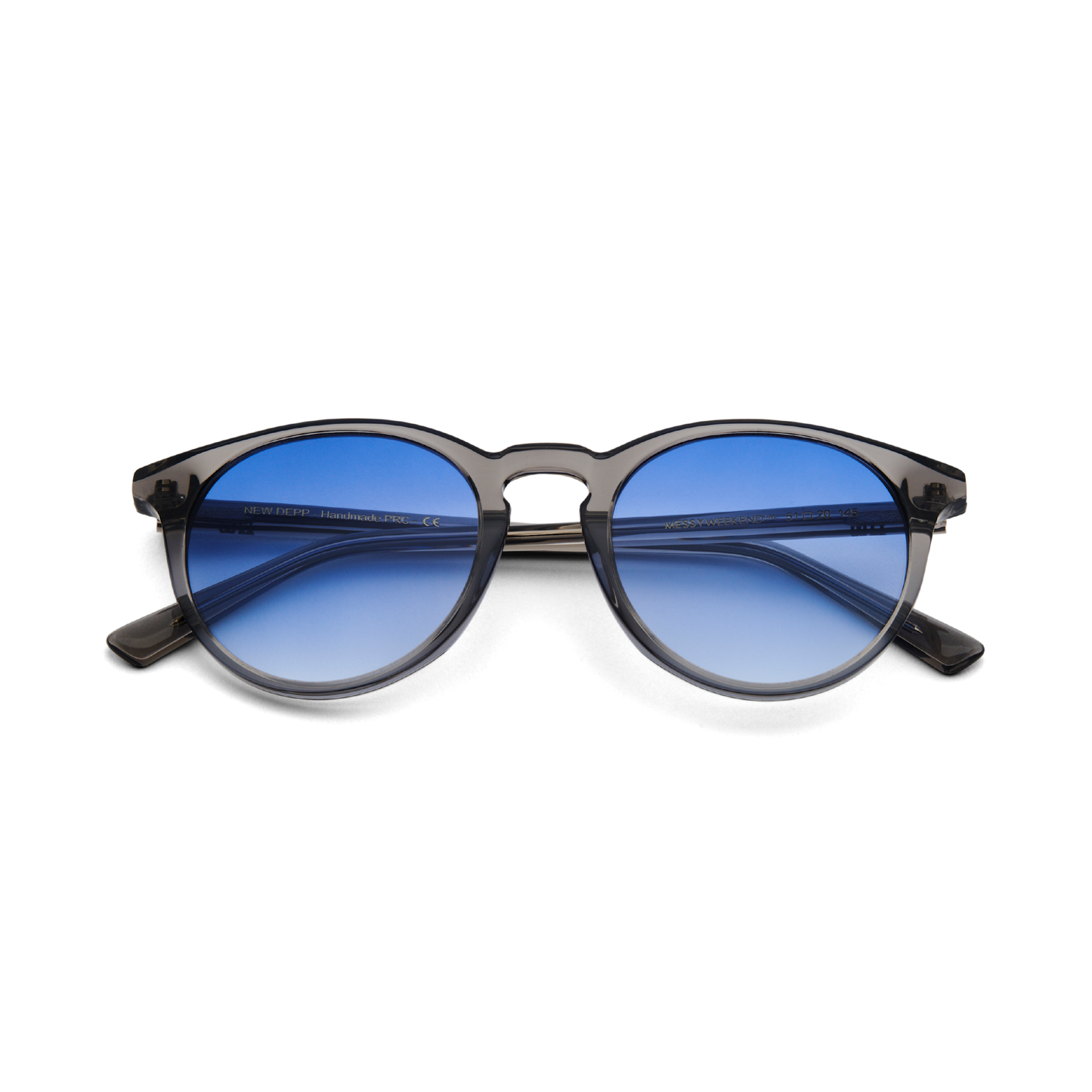 NOUVELLES lunettes de soleil DEPP grises et bleues en cristal par Messy Weekend UK