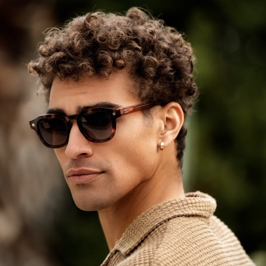 NELSON Retro Thick Framed Polarized Men's Sunglasses in Havana Tortoise by WMP Eyewear