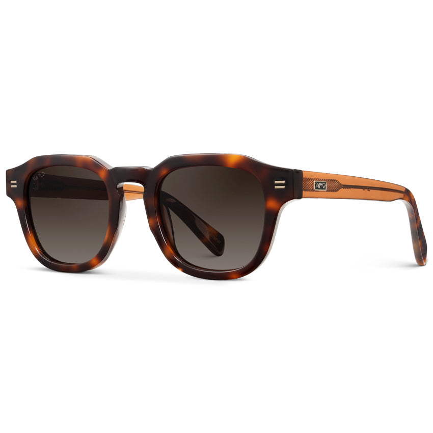 NELSON Retro Thick Framed Polarized Men's Sunglasses in Havana Tortoise by WMP Eyewear