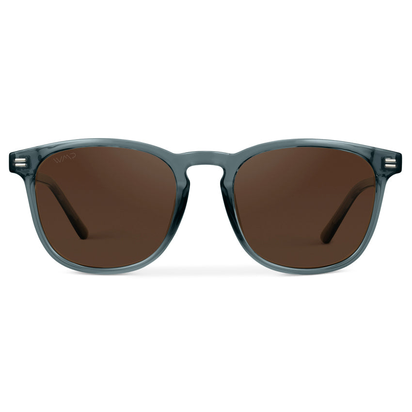 Lunettes de soleil polarisées NICK pour homme et femme, bleu cristal, par WMP Eyewear UK