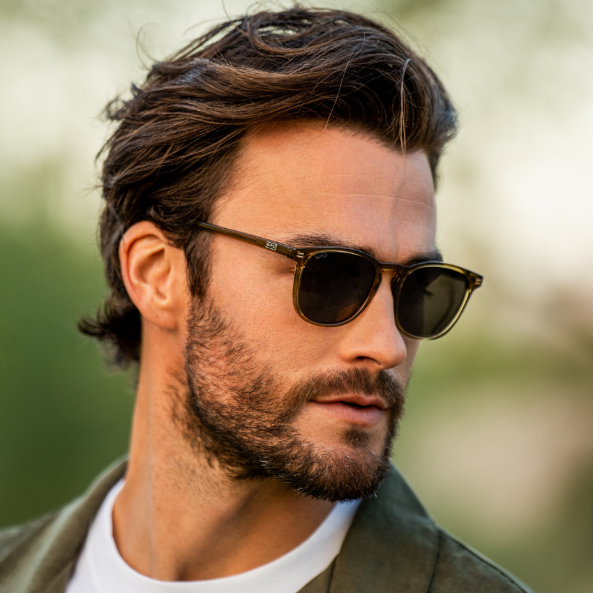 Lunettes de soleil polarisées NICK pour homme et femme, couleur vert cristal, par WMP Eyewear UK