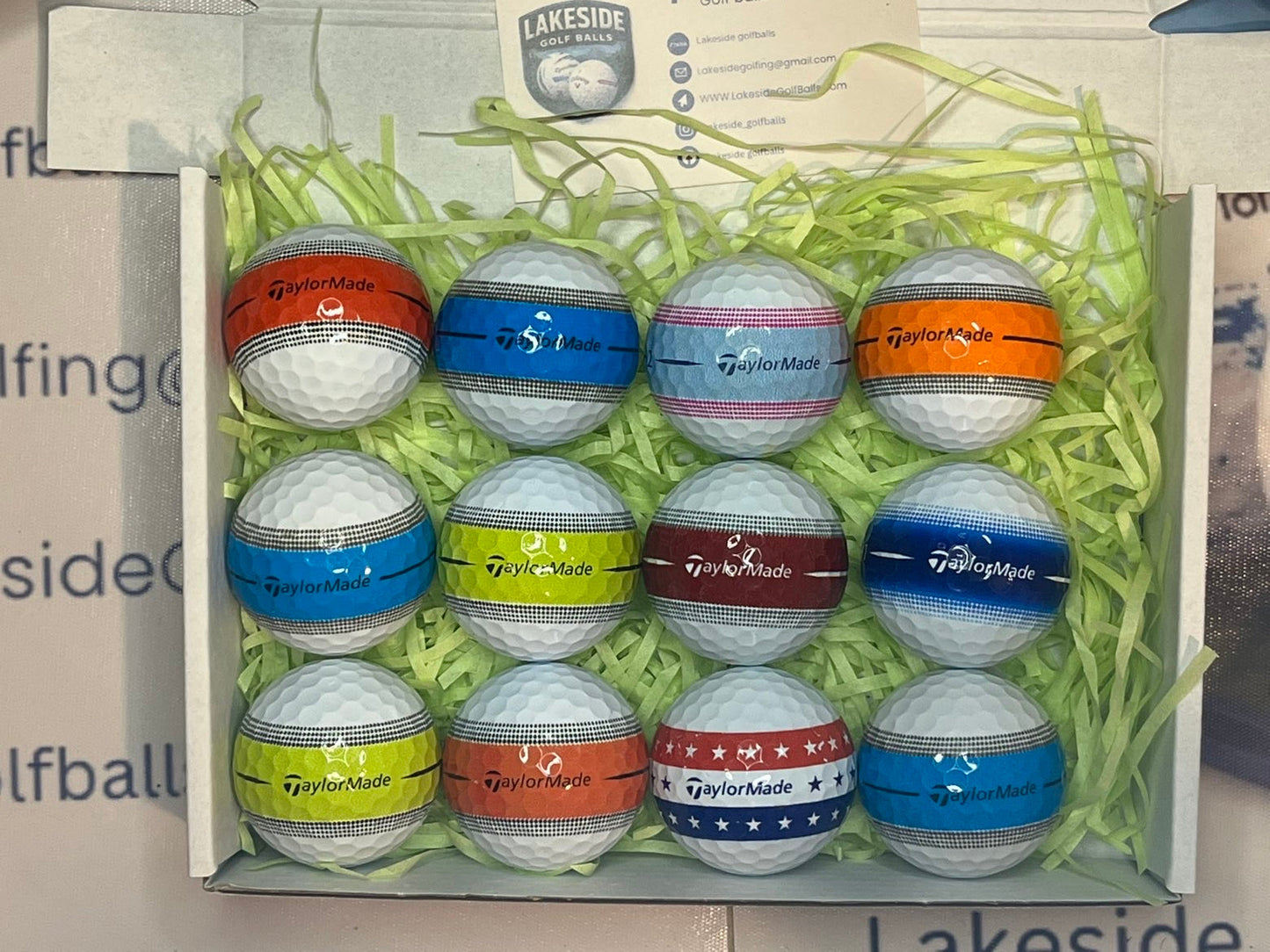12 Taylormade Tour Response Stripe Golf balls