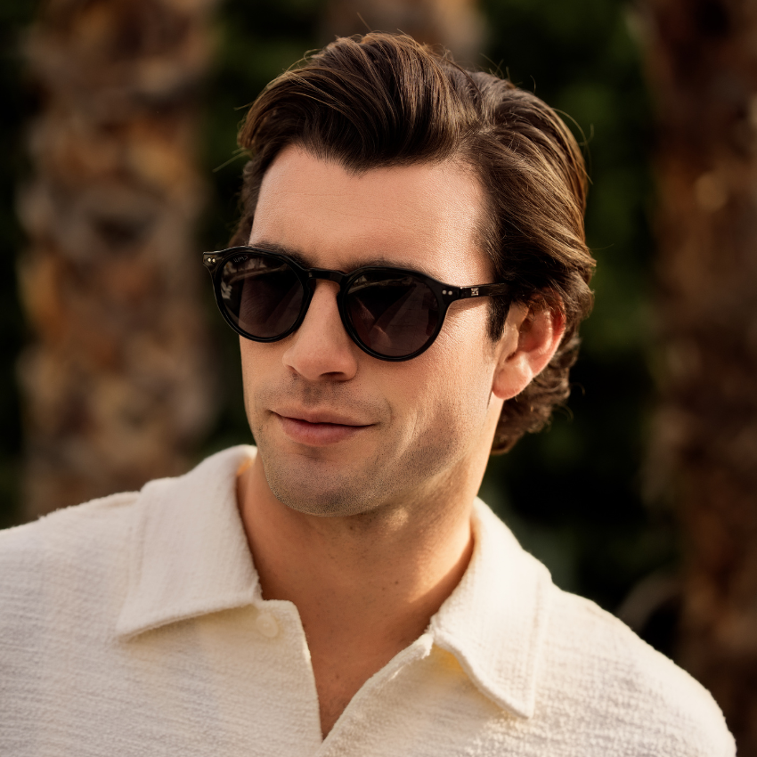 RALPH Rounded Polarized Men's Sunglasses in Black by WMP Eyewear UK