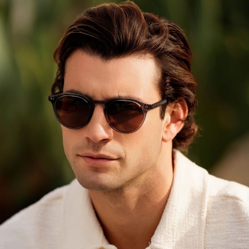 Lunettes de soleil polarisées rondes RALPH pour homme, bleu cristal, par WMP Eyewear UK