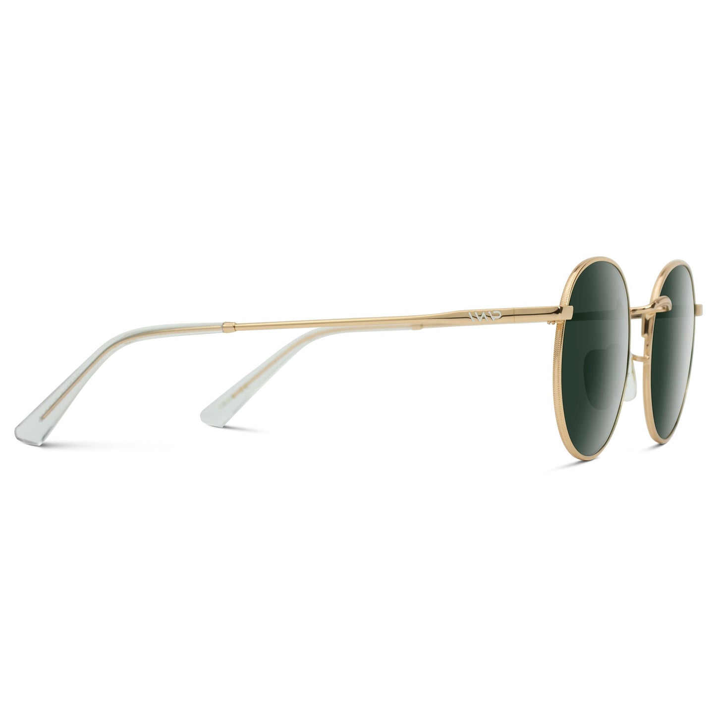 Lunettes de soleil unisexes rétro NEVADA, dorées et verres vert fumé, par WMP Eyewear UK