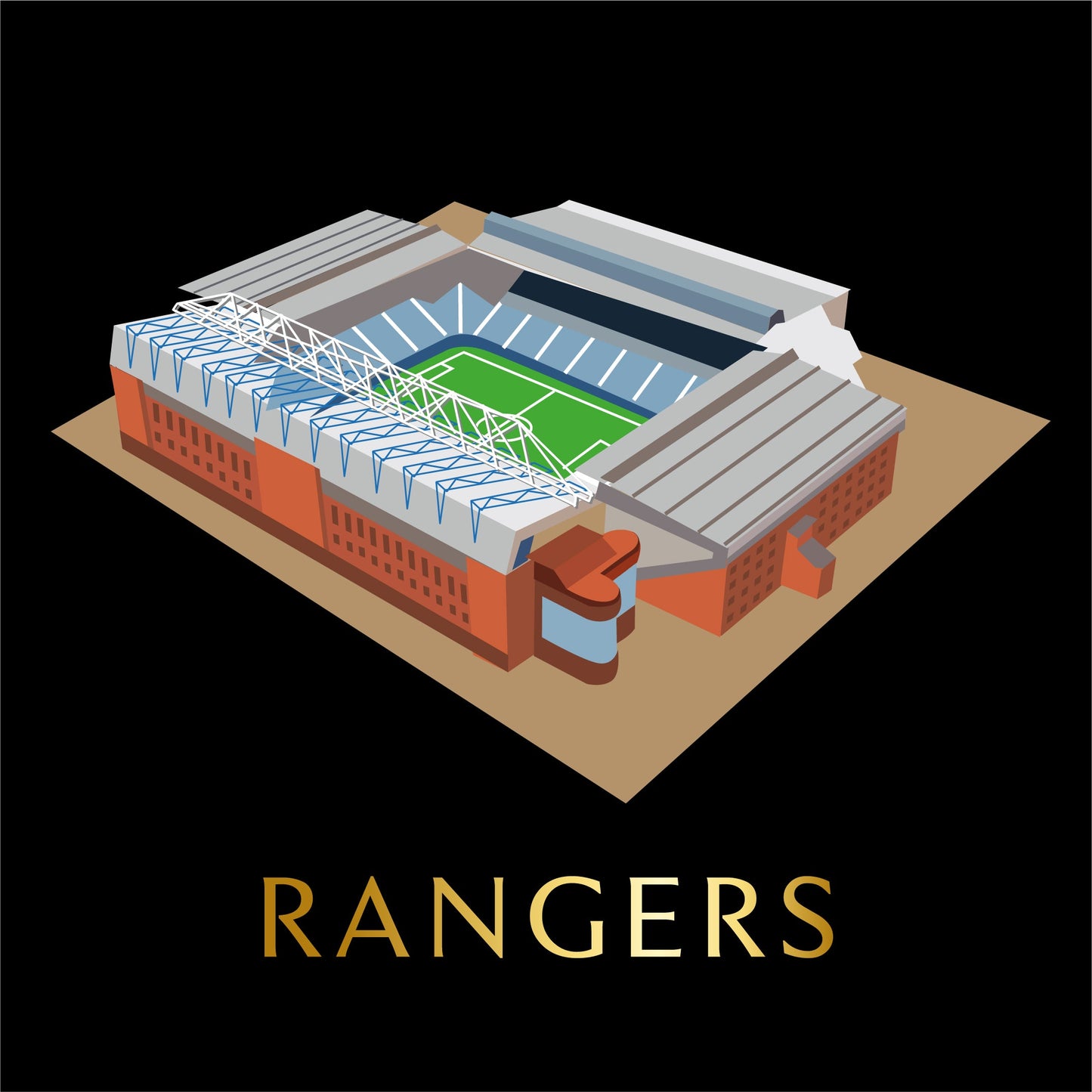Carte à gratter du stade de football d'Écosse