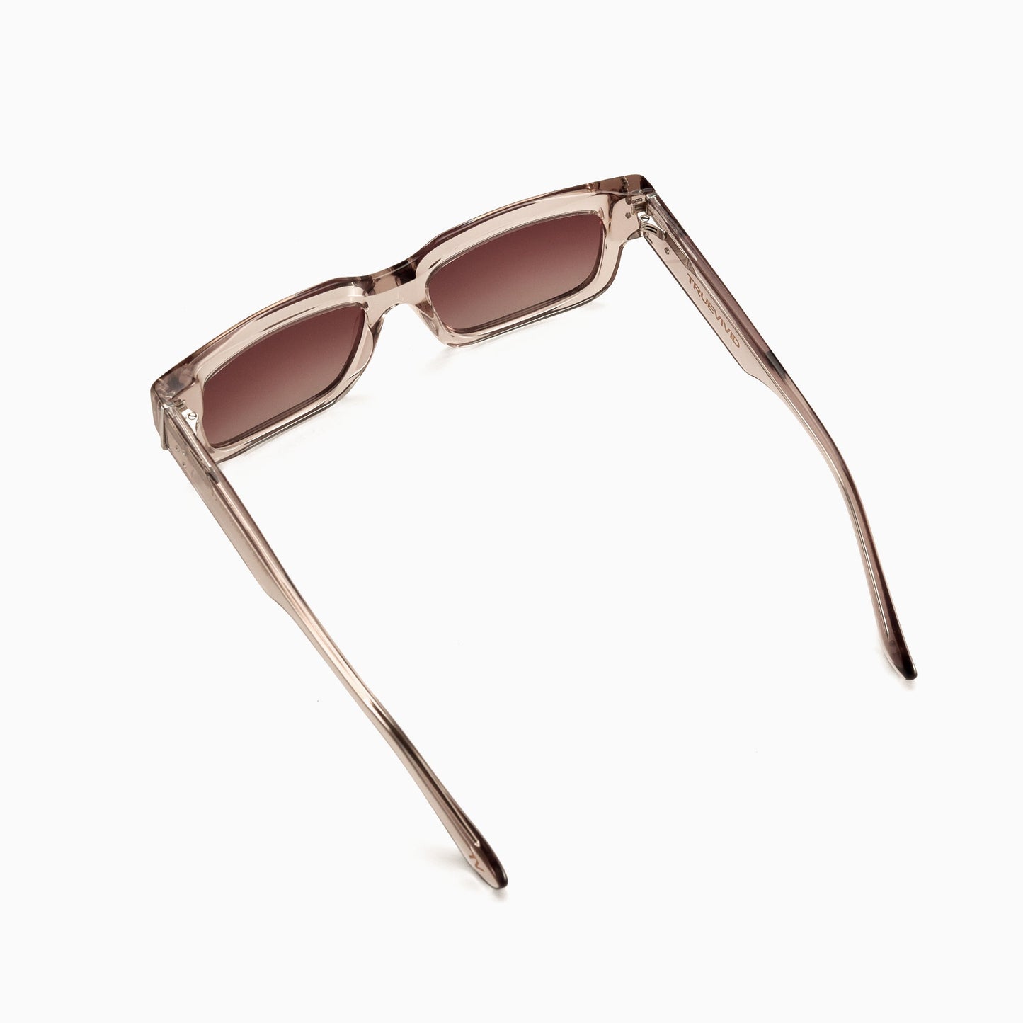 SOLEN Polarised Sunglasses, Unisex, Beige Crystal, Brown Gradient by TrueVivid