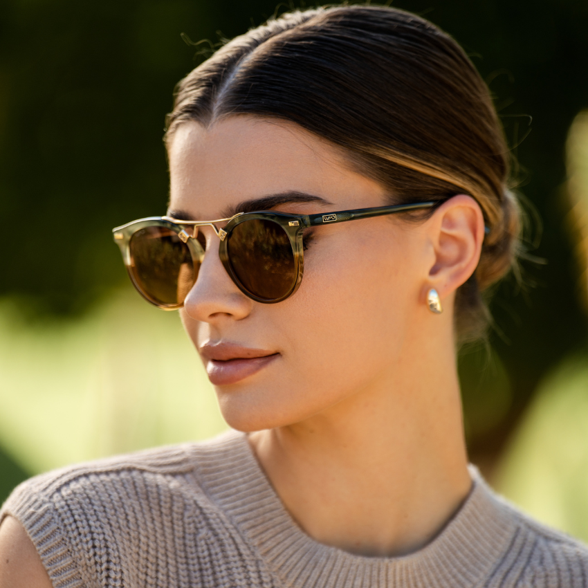 SKYLER Double Bridge Women's Sunglasses in Desert Sage by WMP Eyewear