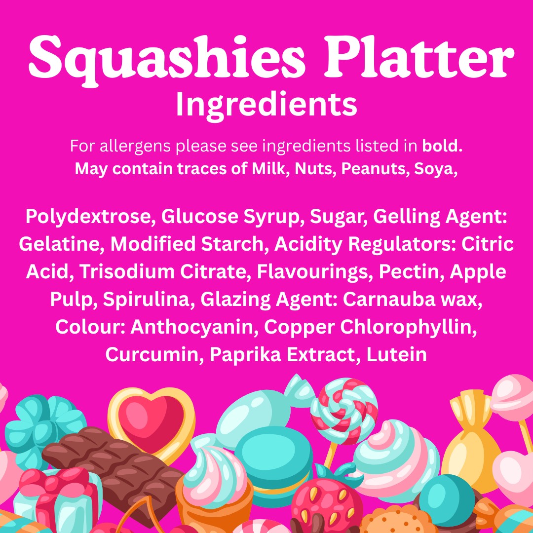 Squashies Party Platter - Perfect for movie nights, birthday parties and for sharing