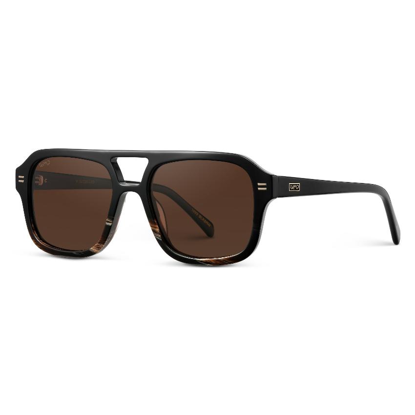 SYDNEY Oversized Retro Aviator Women's Sunglasses in Black Mineral by WMP Eyewear