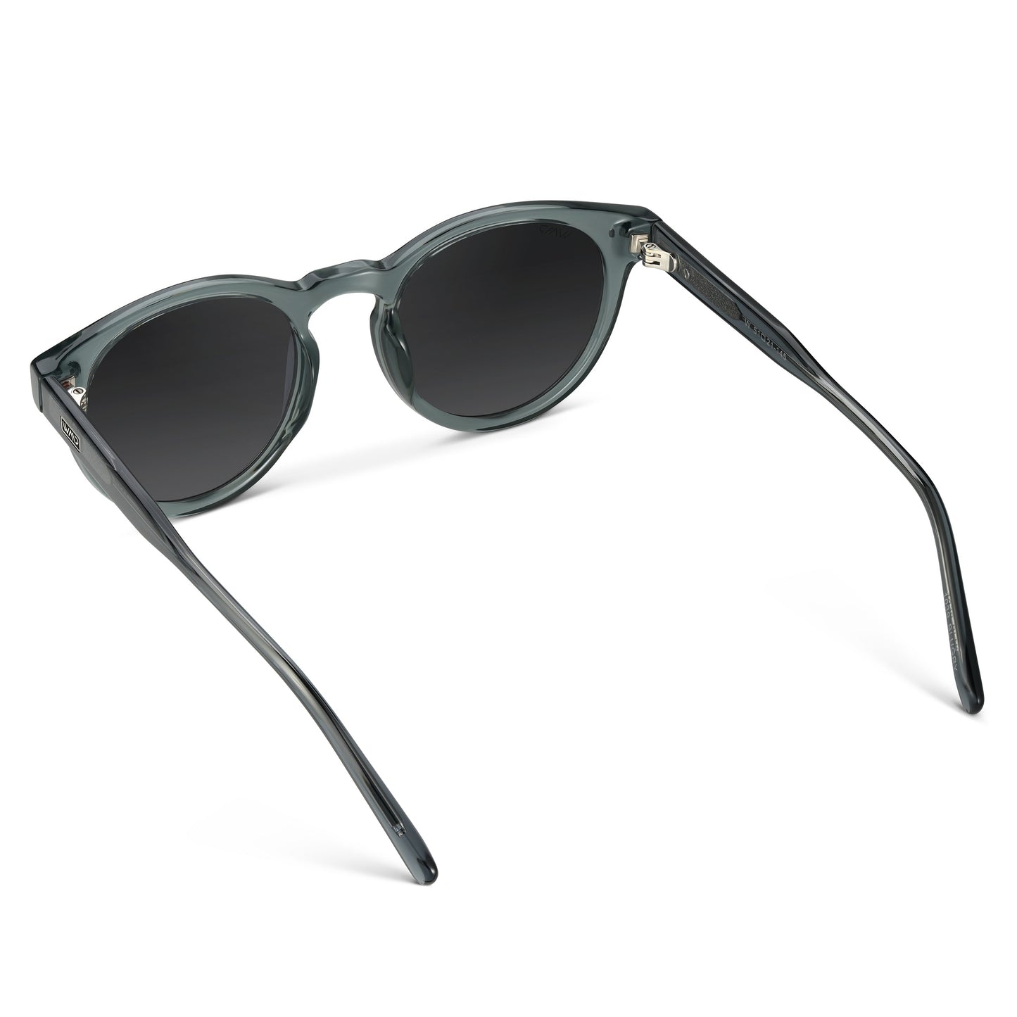 TATE Retro Round Unisex Sunglasses in Crystal Blue by WMP Eyewear