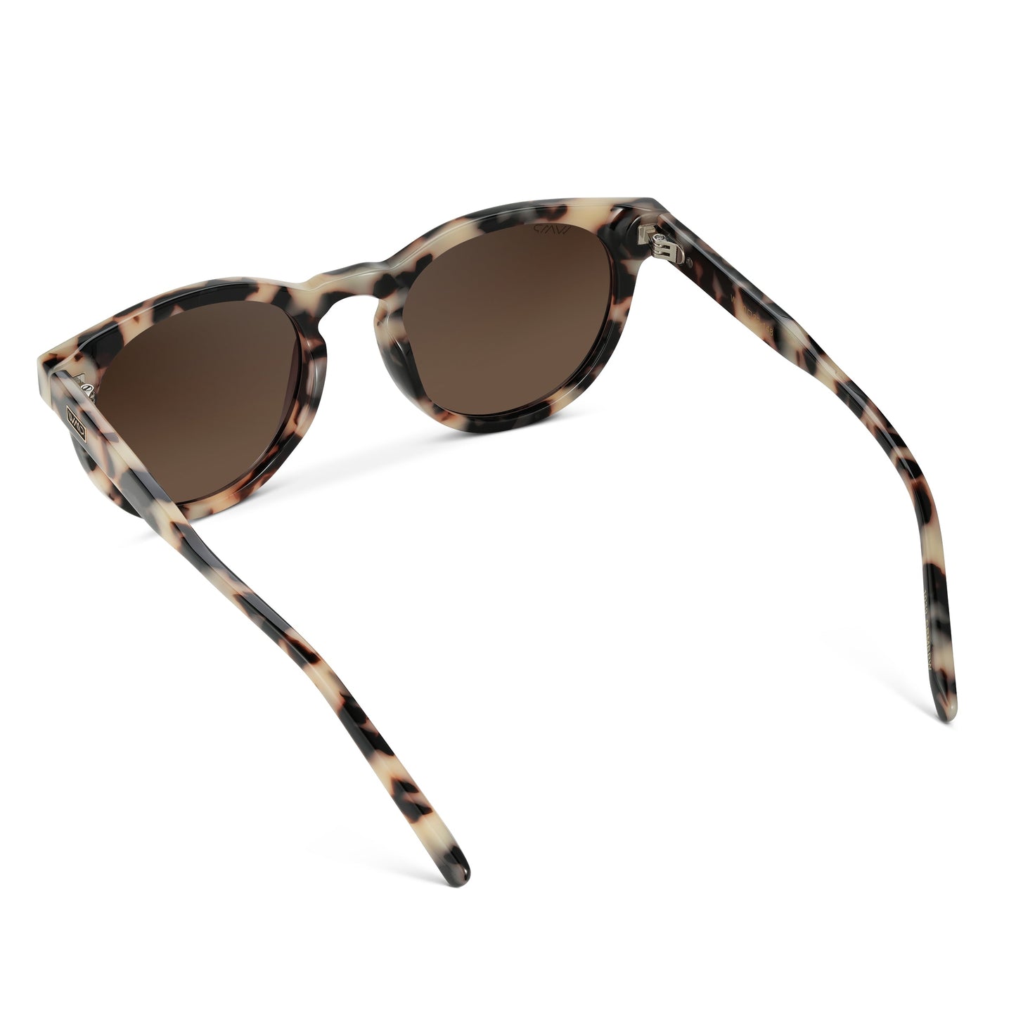 TATE Retro Round Unisex Sunglasses in Beige Tortoise by WMP Eyewear